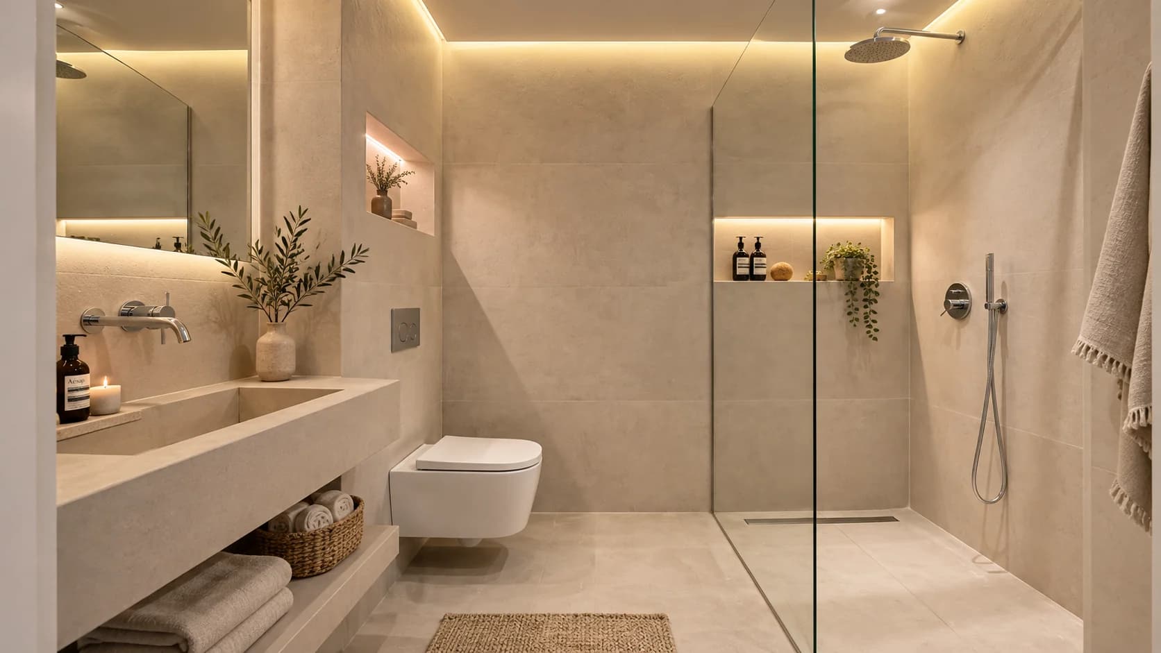 Salle d’eau esprit spa, rénovation d’une salle d’eau à Tanger